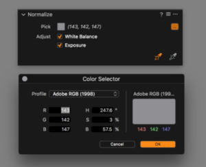 Normalizar Capture One