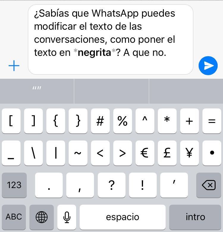 WhatsApp texto en negrita 3